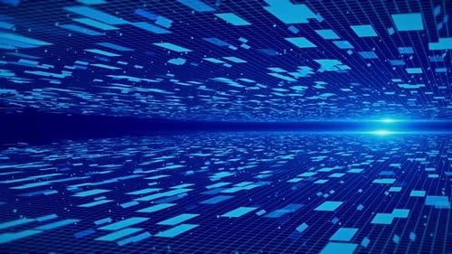 Digitaler Oberflächendatenfluss Abstrakte Technologie Big Data-Hintergrund Bewegung Big Data Perspective Grid