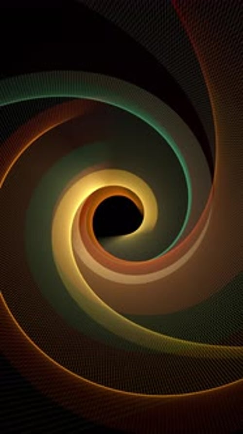 Retro Abstract Spiral Tunnel Long Loop