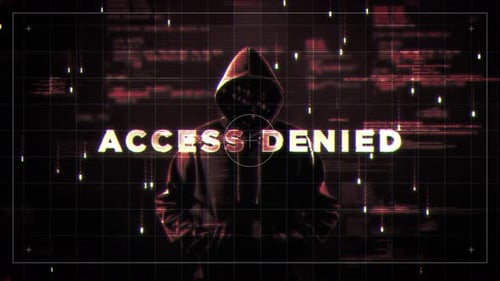 Access Denied Glitch Hud Satelite Style Hologram Video