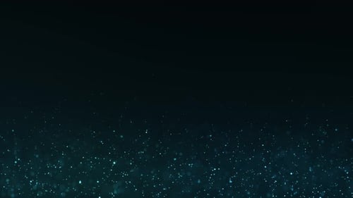 Glamour Collection: Blue bokeh with tiny particles rising from bottom on a dark background
