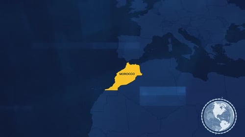 Morocco Map With Effects