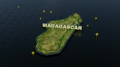 Madagascar 3D Map With Animation