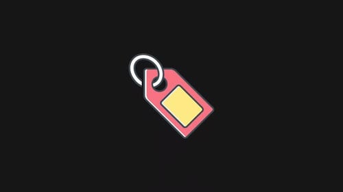 Animated Key Tag Icon for Product and Sales Promotions