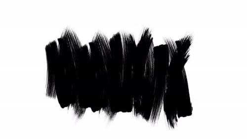 Paint Brush Wipe On and Off Transition effect of paint brush strokes wiping. Ink paint white brush s