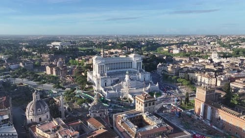 Venice square at Rome in Lazio Italy.