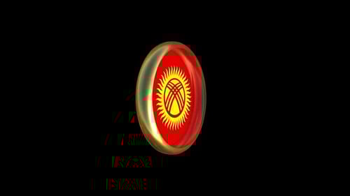 Animated Kyrgyzstan Flag Spinning 3D Icon