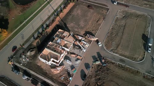Aerial View of a New Construction Site