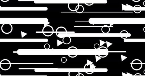 Geometric Shape Abstract Loop Animation Infinity Motion Graphic Shapes Loop Animation on Black