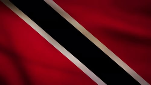 Seamless Animation of Waving Trinidad and Tobago Flag