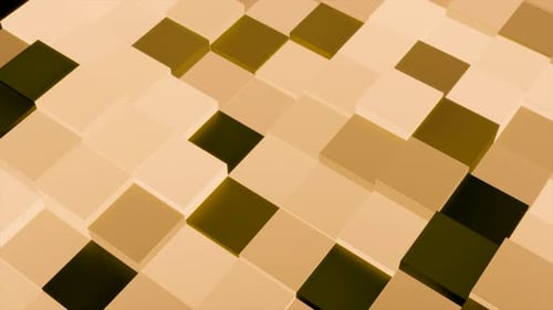 Dark squares of different colors that rise in turn in abstraction