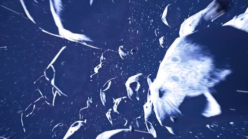Fast Moving Asteroids Flying Through Deep Space