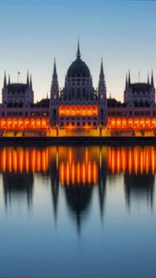 Vertical View Of Budapest City Skyline, Hungary