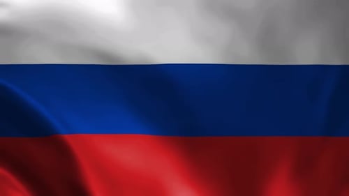 Realistic Waving Flag of Russia Animation