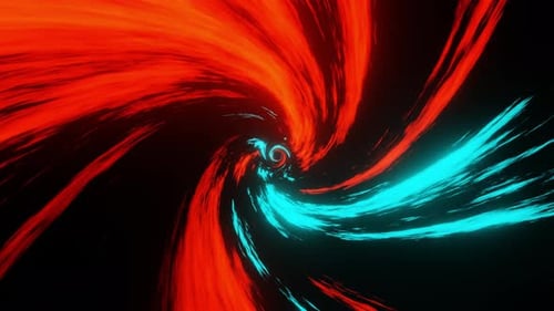 Abstrakte Wirbeleffekt-Animation einer nahtlosen Schleife mit verdrehtem Lichtstreifeneffekt, Wirbelenergieeffekt