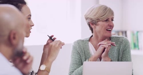 4k video footage of a group of businesspeople having a meeting in a modern office