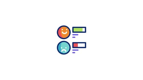 Customer Satisfaction Animated Icons with Data Bars