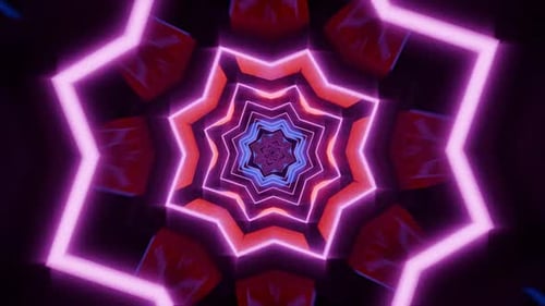 3d render kaleidoscope cinematic background, endless loop