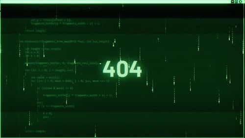 Glitchy 404 Error Screen Animation