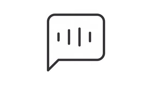 AI voice chat ui icon line animation