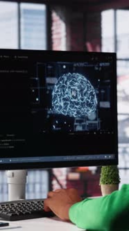 Vertical Video System Administrator Programming AI Brain Computerized Model