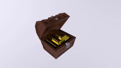 Open Wooden Treasure Chest