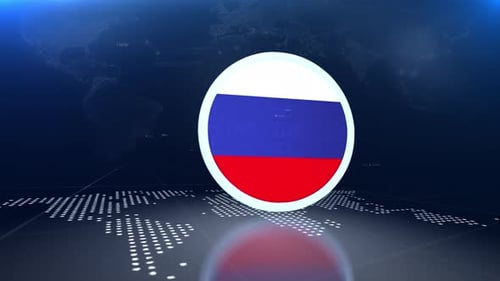 Futuristic Broadcast Opener with Animated Chevrons and Global Map