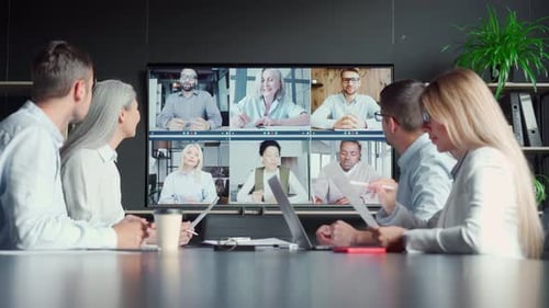 Diverse Team in Video Conference Meeting