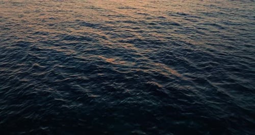Aerial View of the Sunset in the Seascape