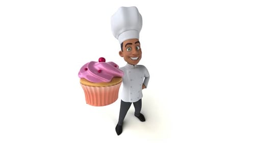 Fun 3D cartoon chef