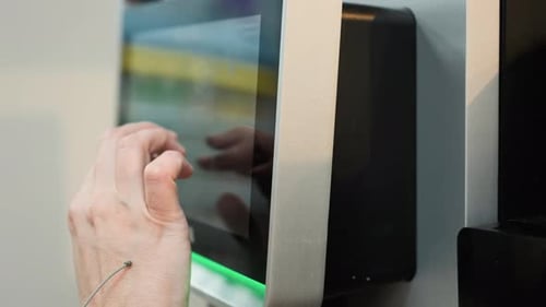 Hand Using Modern Touchscreen Device Technology