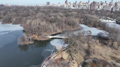 Central Park At Manhattan In New York United States.