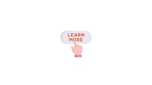 Animated Learn More Button Click with Hand Cursor