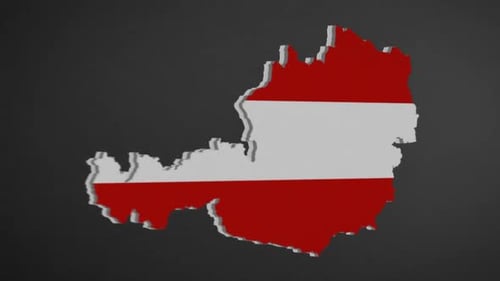 Austria Map Flag Reveal with Paper Rip Effect