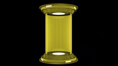 Plataforma de ficção científica futurista amarela abstrata Alpha Loop