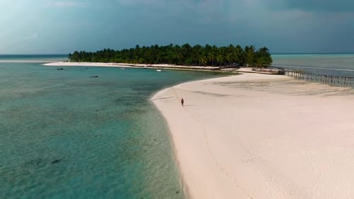Aerial view of Balabac, Onok Island, Palawan, Philippines.