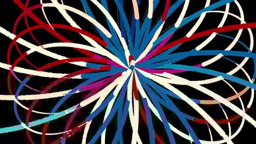 Colorful Pattern of Spiral Lines with Moving Vortex