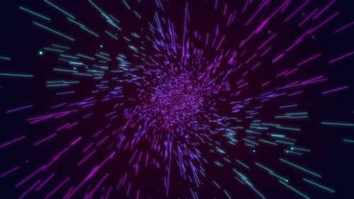 Neon Particle Warp Speed Hyperspace Background Loop