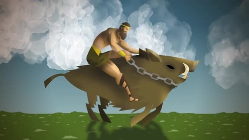 Hercule apprivoisant le sanglier d'Erymanthe