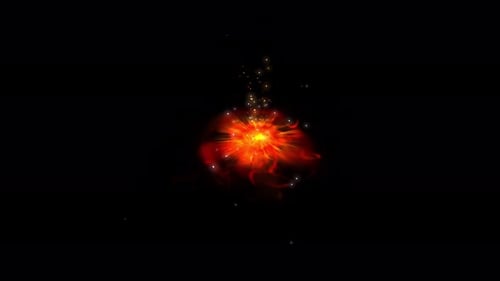 Abstract Fiery Particle Burst Transition
