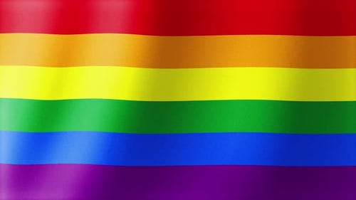 Waving Rainbow Flag Animation for Pride Celebrations