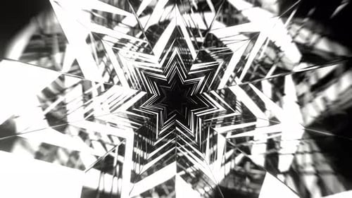 White Acute Angled Fluorescent Abstract Corridor Background Vj Loop In 4K
