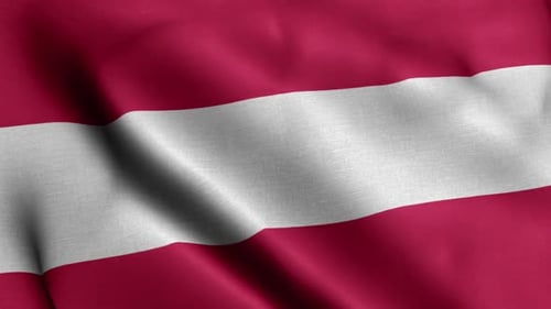 Seamless Loop of Realistic Austria Flag Waving