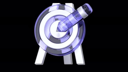 Glass creative goal 3D Animation, Alpha Channel, Transparent Background