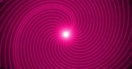 Hypnotic Glowing Pink Spiral Background Animation