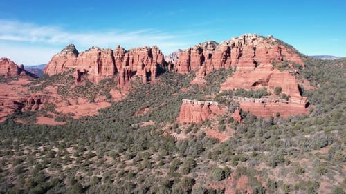 Drone Shot, Desert Landscape of Arizona Around Sedona, Arizona USA