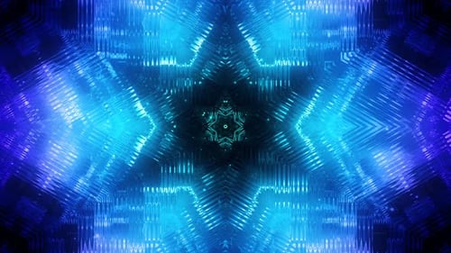 Abstract Blue Geometric Pattern Energy Loop