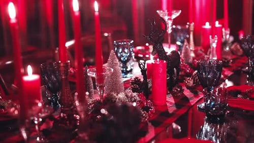 Elegant Christmas Table Decorated for Holiday Celebration