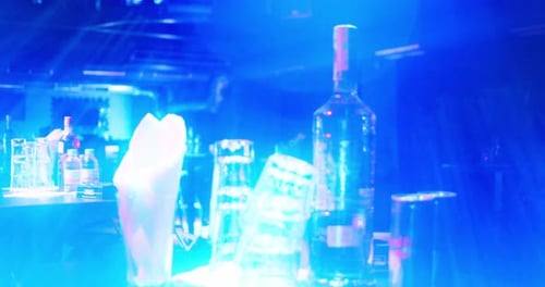 night Club set drinks on table.