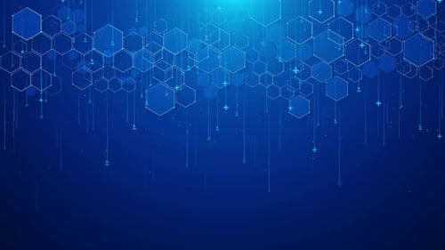 Futuristic Hexagon Network Digital Technology Loop Background