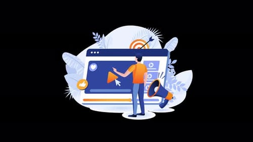 Modern Marketing Strategy and Social Media Promotion Animation